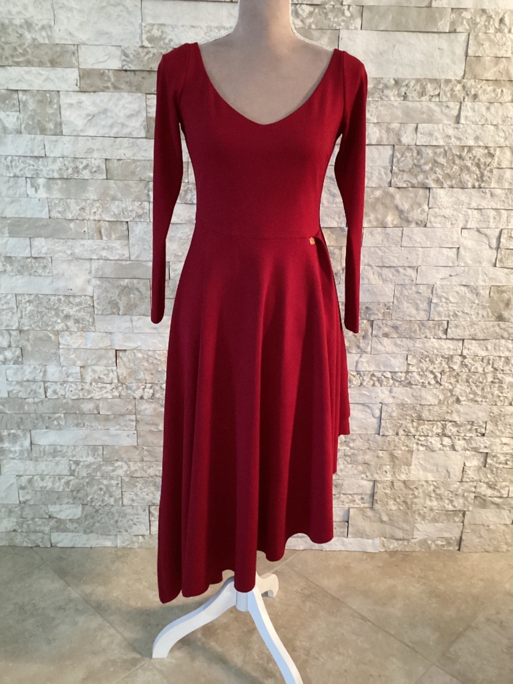 Gil Santucci Vintage-Inspired Asymmetrical Midi Dress